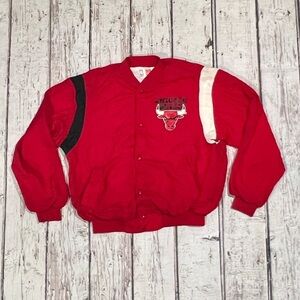 Vintage Chicago Bulls NBA Basketball Pro Button Up 1980s Sports Jacket